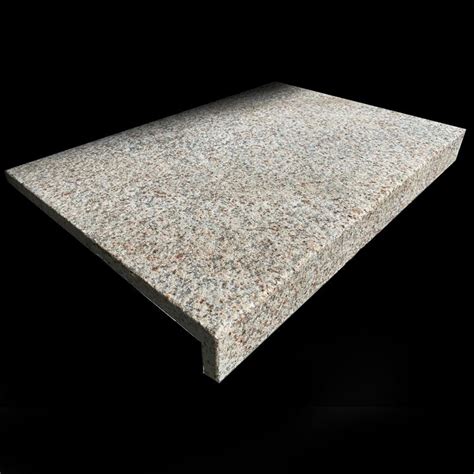 Diamond Gold Flamed Rebated Pencil Round Step Tread Granite Size