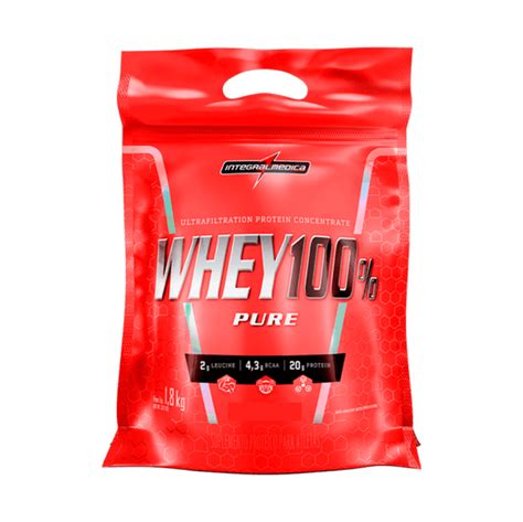 Whey 100 Pure Integralmedica Chocolate Maltado Refil 900g Power Pump