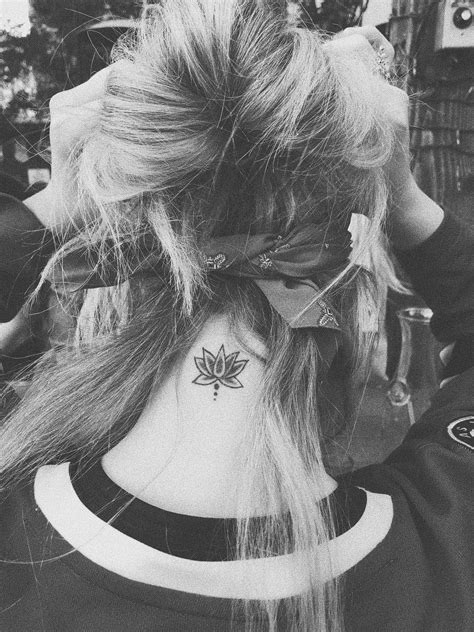 flower tattoo on neck 7