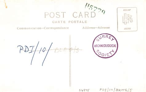 S4895 Robert Shiers, Esq, 1688 Great Bookham, Surrey | Surrey