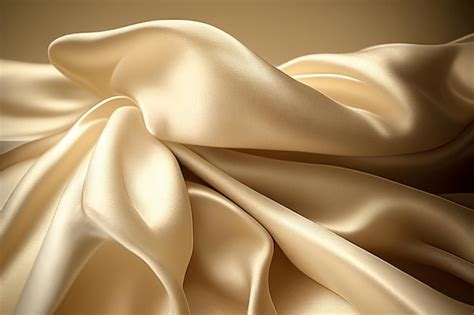 Premium Photo Gold Nude Flowing Smooth Silk Cloth Background