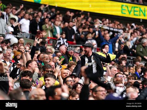 Notts County Fans In The Stands Show Their Support During The Vanarama