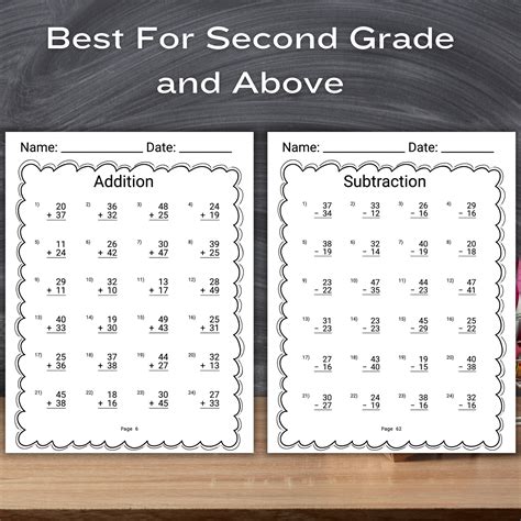 2nd Grade Math Worksheet Bundle Addition Subtraction Worksheet