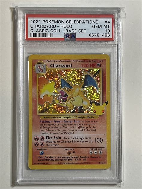 Pokemon TCG 25th Anniversary Charizard Holo Rare 4 102 PSA 10