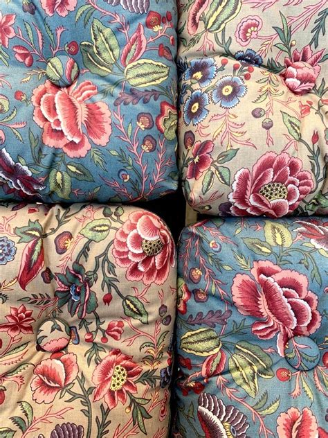 Floral Chair Pads Tufted Cushion Seat Padded Buttoned With | Etsy