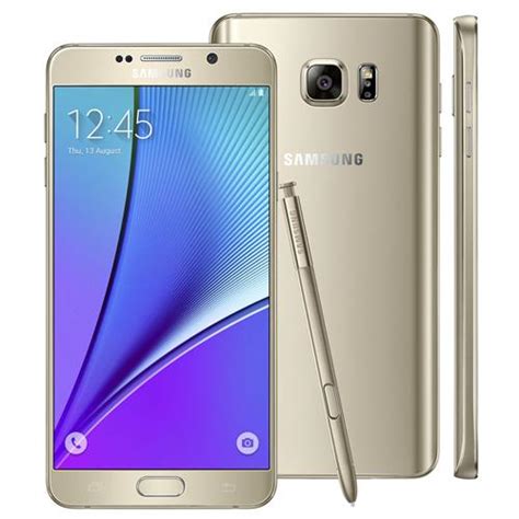 Ponto Frio Smartphone Samsung Galaxy Note 5 SM N920G Dourado 32GB R