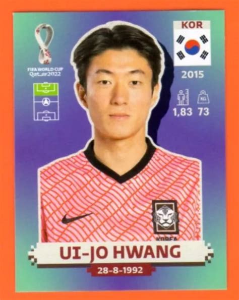 Sticker Panini Fifa World Cup Qatar Kor Ui Jo Hwang Korea