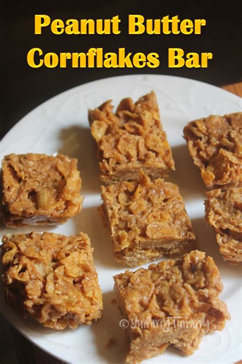 Peanut Butter Corn Flakes Bars Recipe 3 Ingredient Peanut Butter Bars