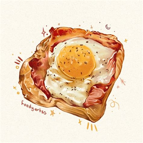 toast with bacon and egg by foodyartss on DeviantArt