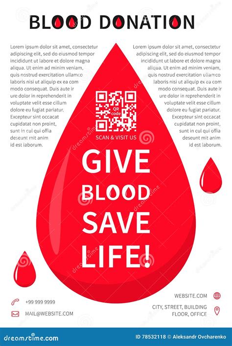 Blood Donation Poster Vector Template Cartoondealer