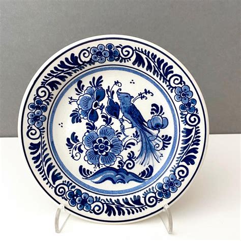 Delft Blue Wall Plate Collection Retro Cottage Blue White Hand