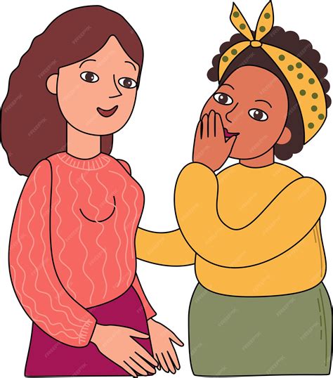 Telling Secrets Clip Art