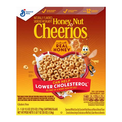 General Mills Honey Nut Cheerios 55 Oz Bjs Wholesale Club
