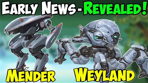 War Robots News Revealed Healing Bots Mender Weyland Wr Gameplay