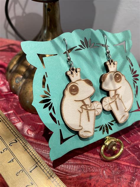 Frog Earrings Svg Glowforge Earring Leather Earring Svg Etsy