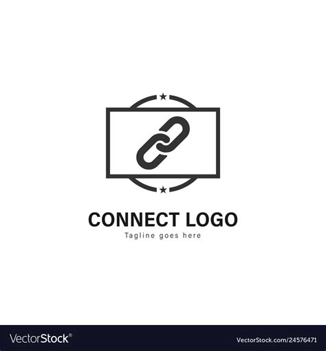 Connect logo template design logo Royalty Free Vector Image