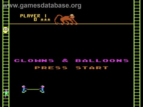 Clowns Balloons Atari Bit Artwork Title Screen