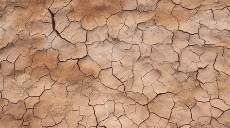 Earth Soil Cracked And Parched Revealing The Textures Of A Drought