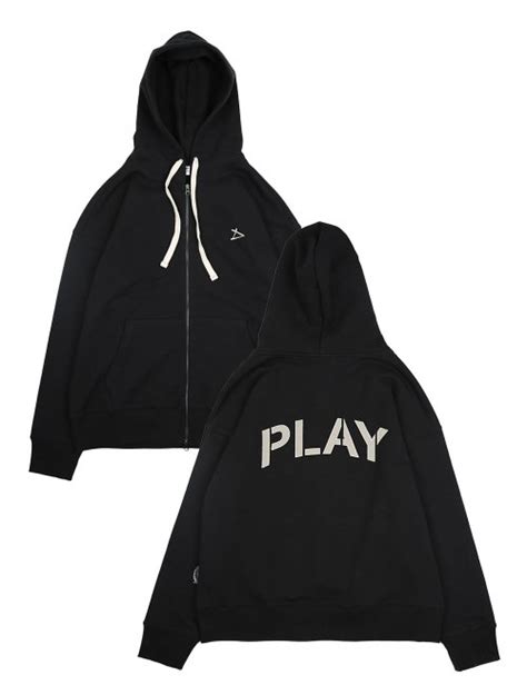 Musinsa Playian Play Applique Hooded Zip Up Black