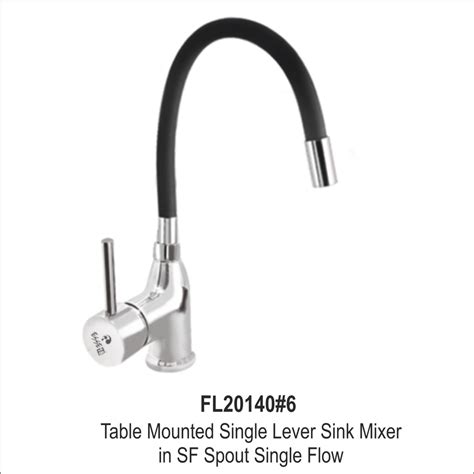 Flora 20 Table Mounted Single Lever Sink Mixer In SF Spout Single Flow