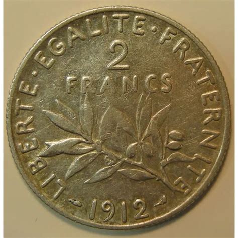 FRANCE SEMEUSE 2 Francs 1912 TTB KM 845 1 Modernes Fran Aises 2