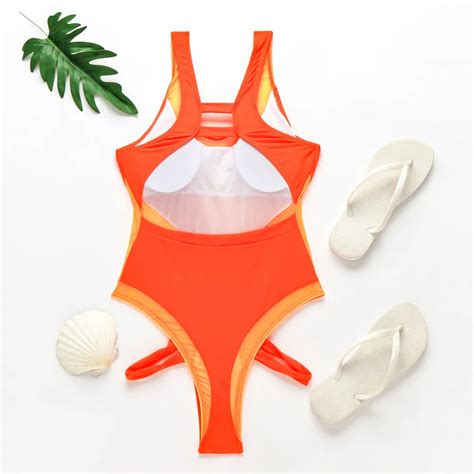 Gx255 Fashion Private Label String Thong High Cut Swimsuit Monokini