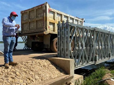 Prueba de carga puente de Magangué en Bolívar Realizaron prueba de