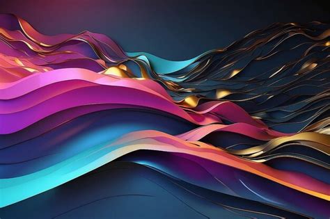 Premium Photo | 3D abstract wallpaper Threedimensional dark golden and ...