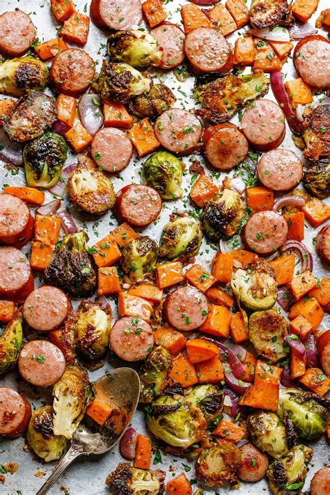 Sheet Pan Maple Dijon Sausage And Fall Veggies Recipe Sheet Pan