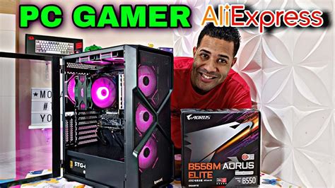 MONTEI UM PC GAMER BARATO PEÇAS DO ALIEXPRESS RYZEN 5 5600G B550M