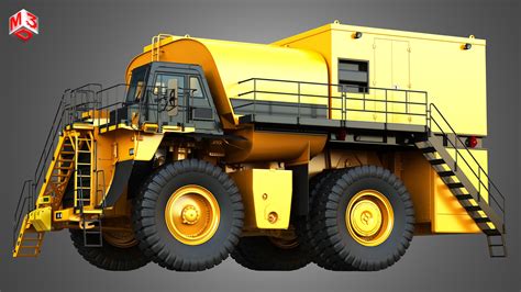 D Off Highway Mining Fuel And Lube Truck D Model Cgtrader