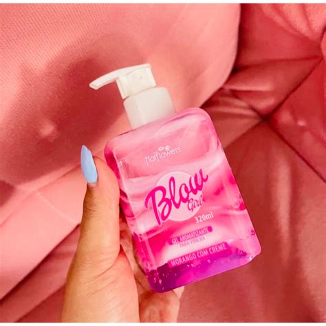 Gel Blow Girl Deslizante Hidratante Hot Flowers Aromatizante Beijavel Para O Corpo Pele Macia