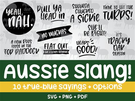 Aussie Slang SVG Pack! - Cricut SVG - Silhouette File - Cricut Files