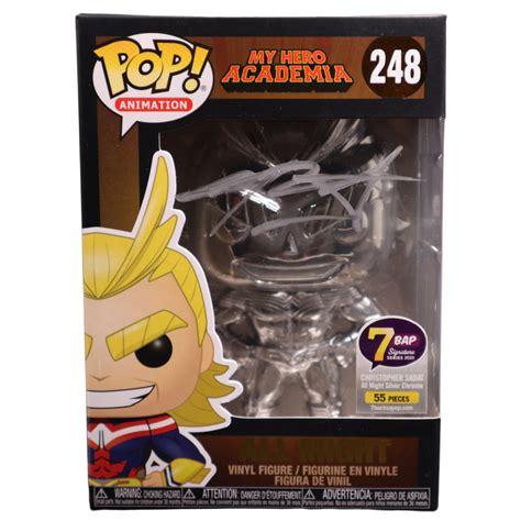 Christopher Sabat Signed Funko POP My Hero Academia Chrome All Might J – Zobie Productions