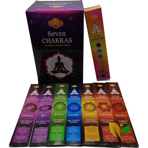 Seven Chakras Premium Incense Sticks De Sac Varillas