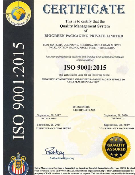 Certificates Plastic Waste Solutions