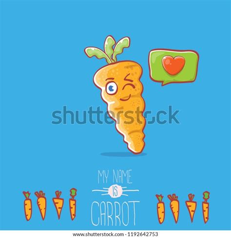 Vector Funny Cartoon Cute Carrot Character Stock Vector Royalty Free 1192642753 Shutterstock