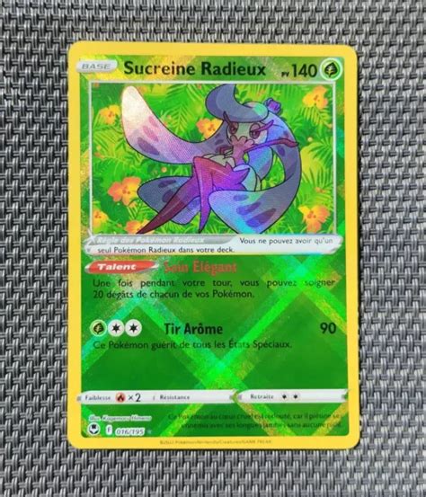 CARTE POKÉMON SUCREINE Radieux 016 195 Tempête Argentée Français Neuf