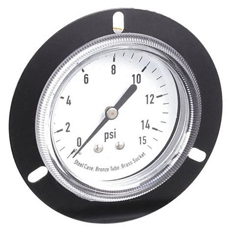 Front Flange 0 To 15 Psi Panel Mount Pressure Gauge 4fnc2 4fnc2 Grainger