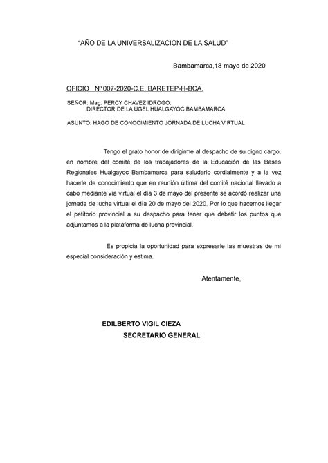 AÑO DE LA Universalizacion DE LA Salud AÑO DE LA UNIVERSALIZACION DE