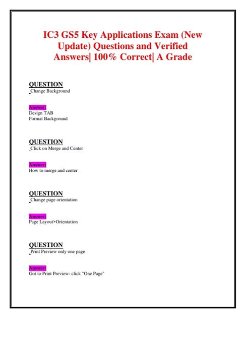Ic3 2 Certiport Ic3 Key Applications Pass4sure 2