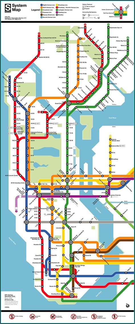 Mta Subway Map New York Pdf Map Resume Examples Gm9ov0l2dl