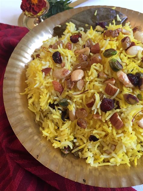 Saffron Rice With Fruits And Nuts Recipe Saffron Trail