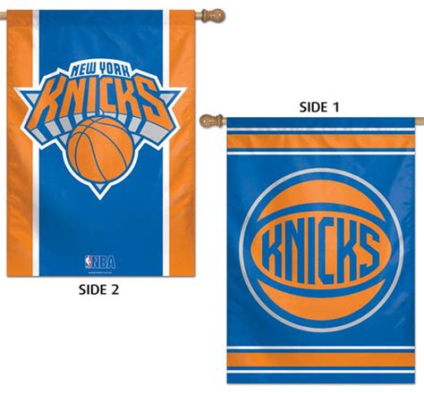 New York Knicks Official Nba Basketball Team Logos 2 Sided 28x40 Wall