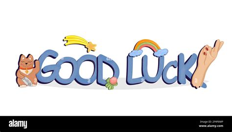 Good Luck Hand Drawn Vector Lettering Stock Vector Image Art Alamy