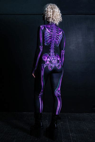 Purple Womens Skeleton Costume for Halloween 2021 | Devil Walking