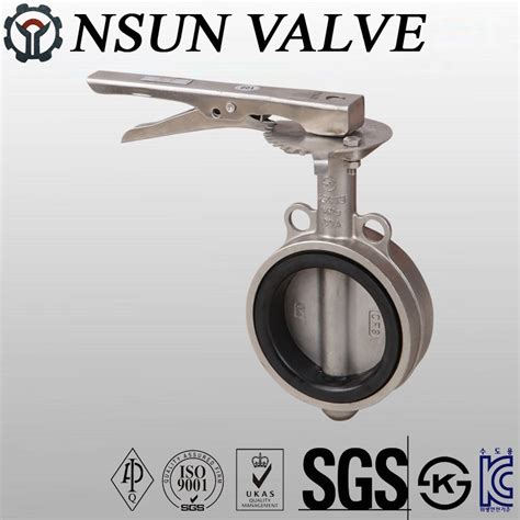 Ks Kc JIS10K 20K Stainless Steel Scs13 Wafer Butterfly Valve China