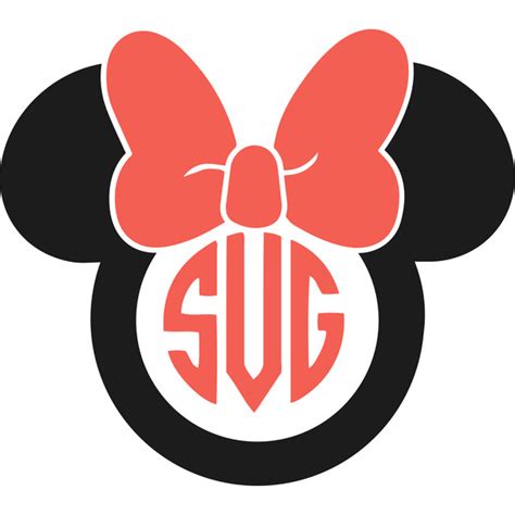 Minnie Mouse Head Monogram Svg Disney Mickey Svg Mickey Cl Inspire