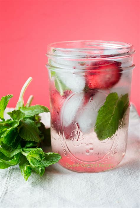 Strawberry Mint Infused Water Infused Water Recipes Strawberry Mint