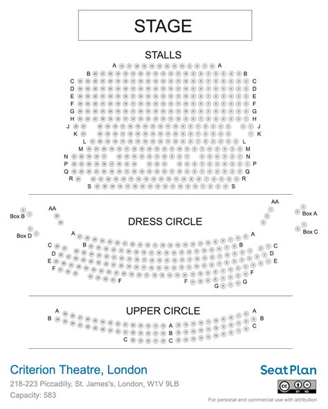 Criterion Theatre London Seating Plan & Seat View Photos | SeatPlan